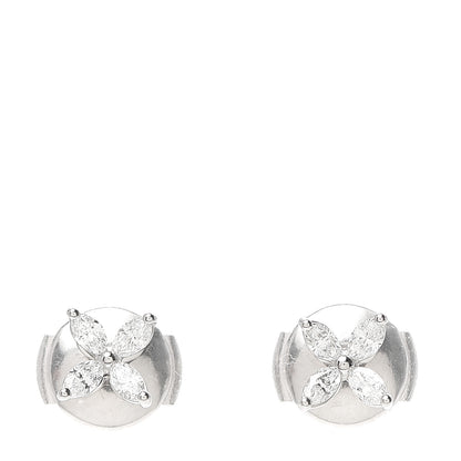 Tiffany Platinum Diamond .19ct Mini Victoria Earrings 1 of 5