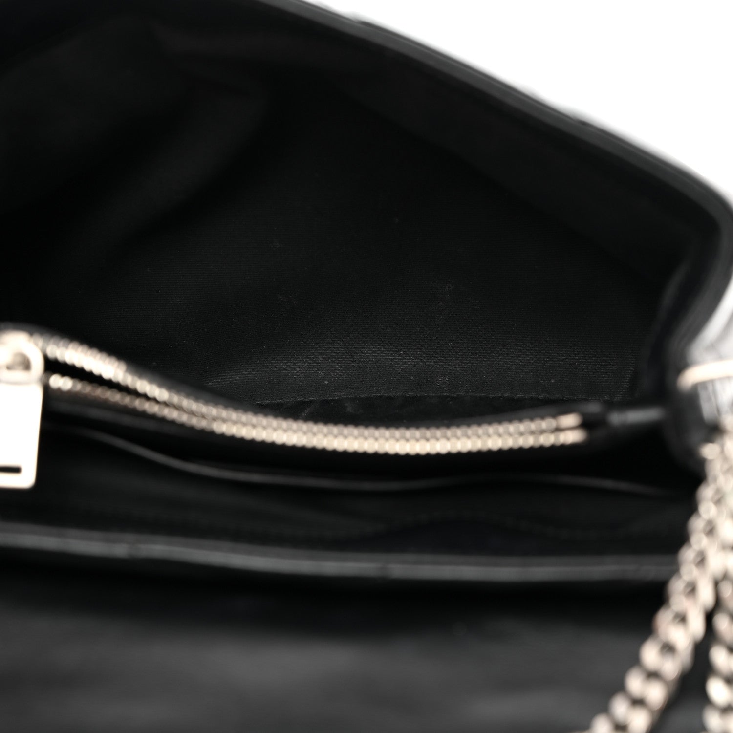 Saint Laurent Calfskin Y Quilted Monogram Small Loulou Chain Satchel Black 5 of 10