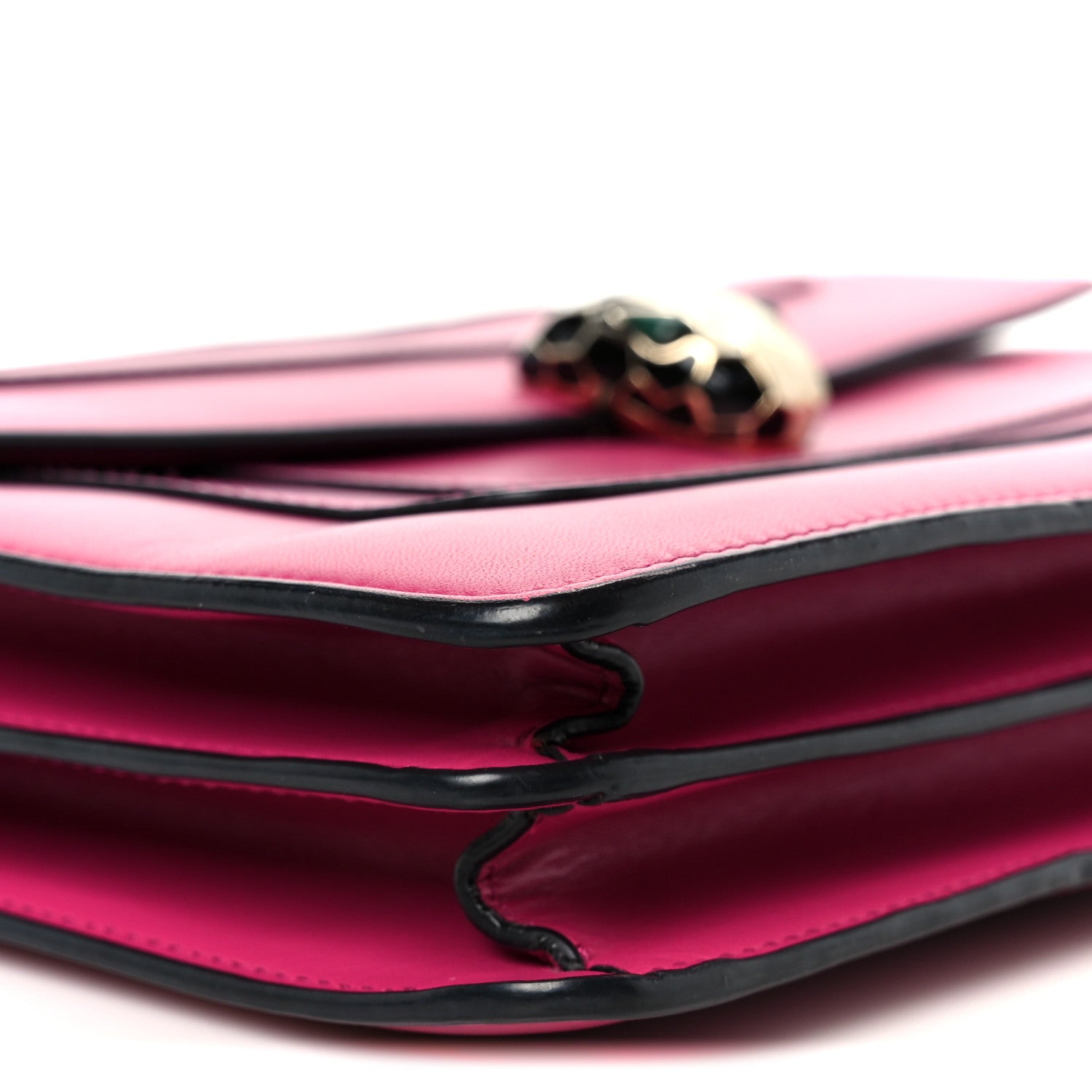 Bulgari Calfskin Serpenti Forever Snake Strap Crossbody Bag Pink 10 of 12
