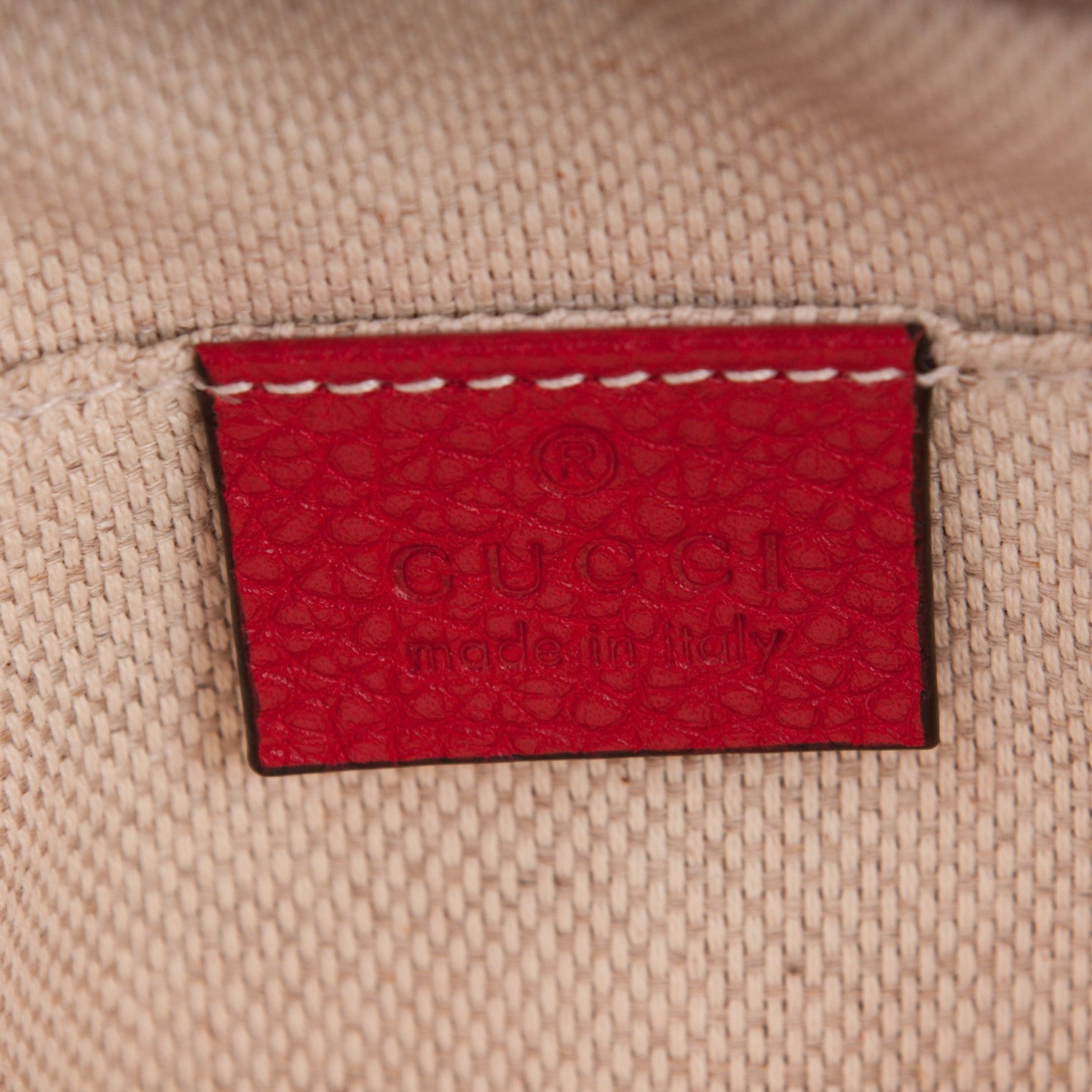 Gucci Pebbled Calfskin Small Soho Disco Bag Tabasco Red 6 of 7