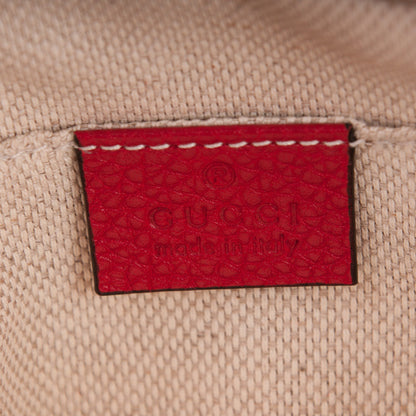 Gucci Pebbled Calfskin Small Soho Disco Bag Tabasco Red 6 of 7