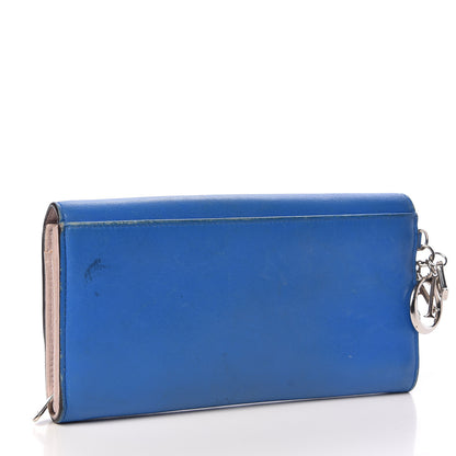 Christian Dior Smooth Calfskin Diorissimo Long Wallet Blue 3 of 9
