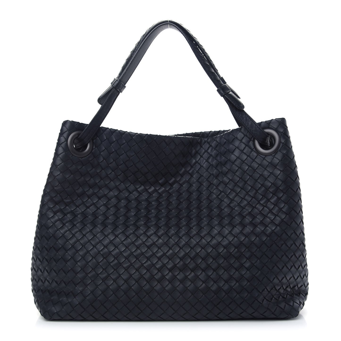 Nappa Intrecciato Medium Garda Bag Black