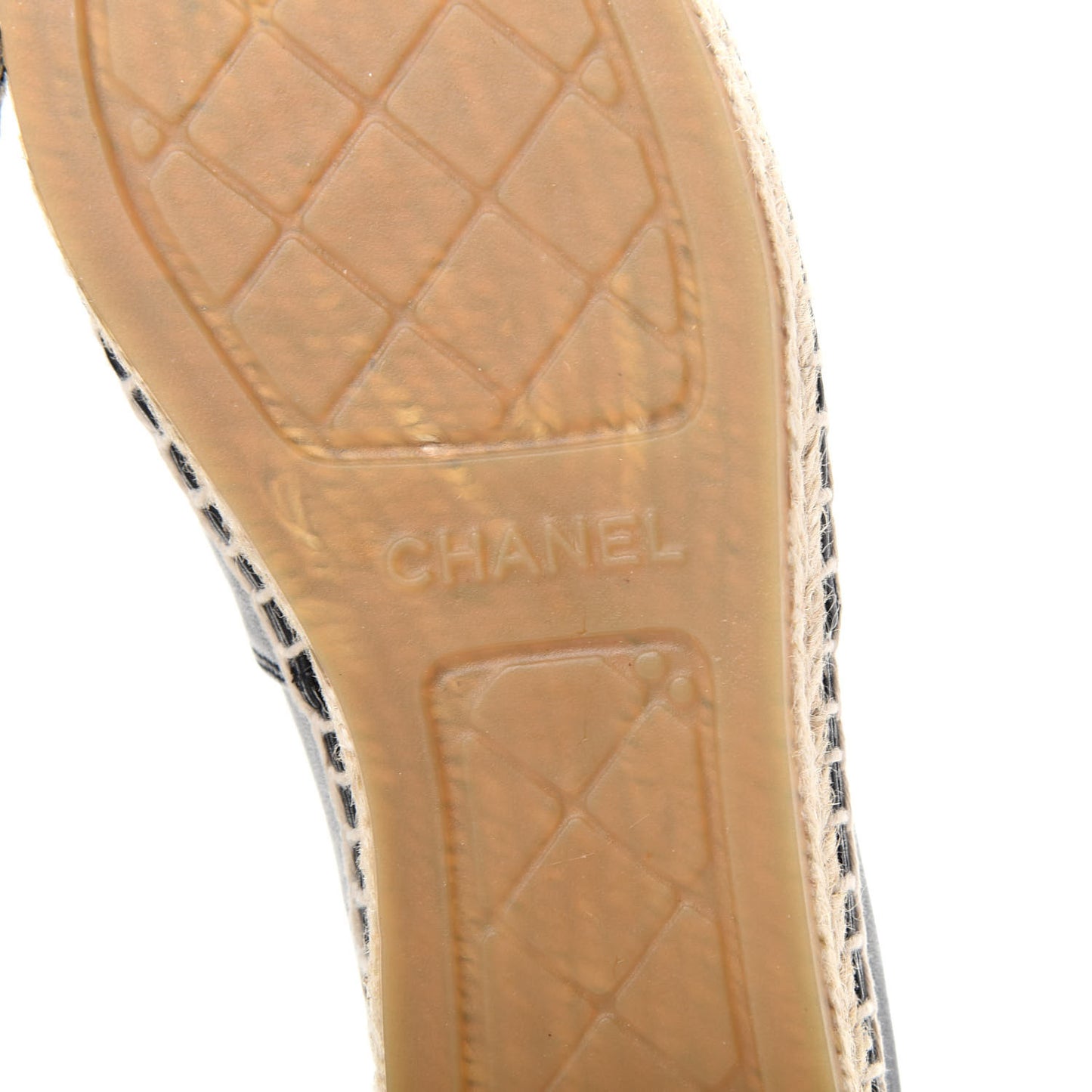 Calfskin Chain CC Espadrilles 38 Black