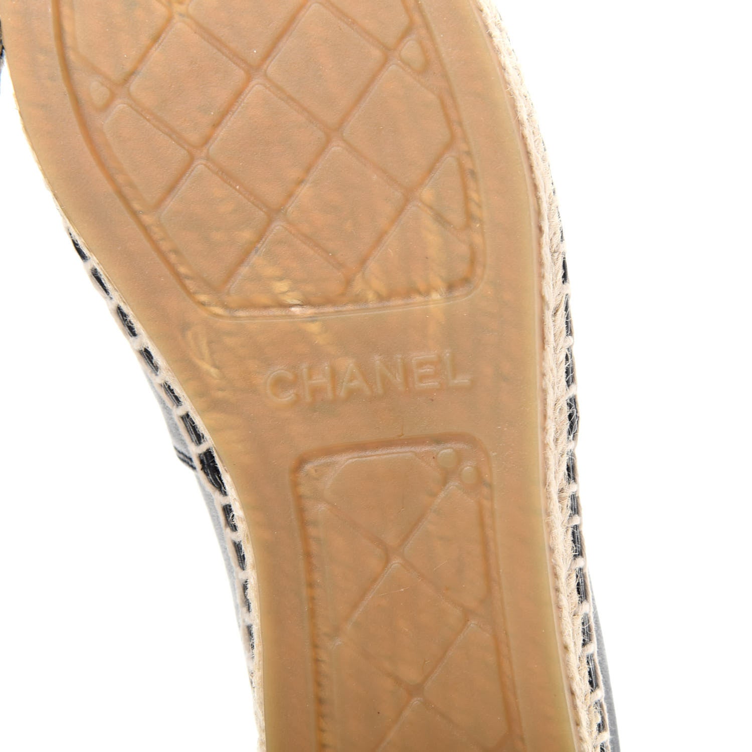 Chanel Calfskin Chain CC Espadrilles 38 Black 9 of 11