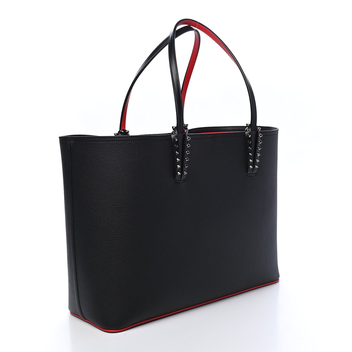 Calfskin Spikes East West Cabata Tote Black