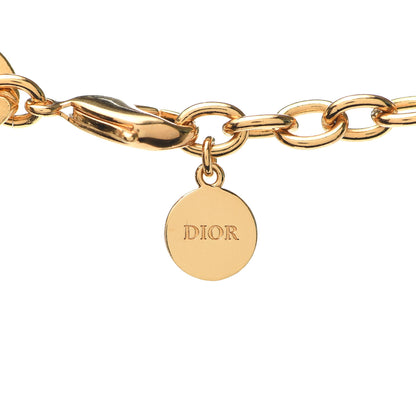 Christian Dior Metal Danseuse Etoile Chain Choker Necklace Gold 3 of 4