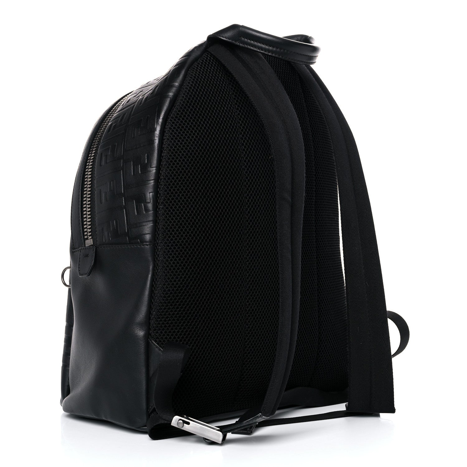Fendi Vitello Grace FF 1974 Embossed Backpack Black 2 of 22