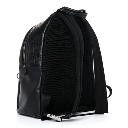 Fendi Vitello Grace FF 1974 Embossed Backpack Black 2 of 22