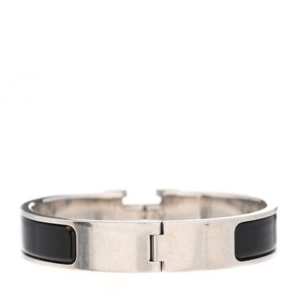 Hermes Enamel Narrow Clic Clac H Bracelet PM Black 3 of 5