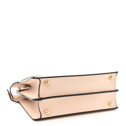 Fendi Vitello Seta Shiny Nappa Plexiglass Small Peekaboo I SEE U Satchel Poudre 4 of 10