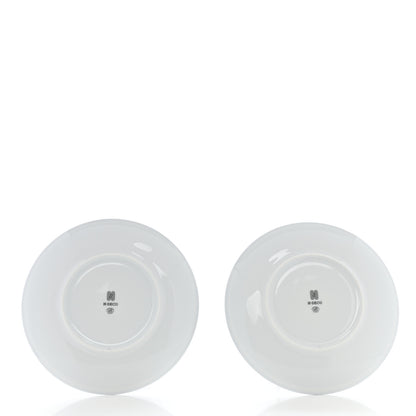 Hermes Porcelain H Deco Dessert Plates Set of 2 Black 3 of 8