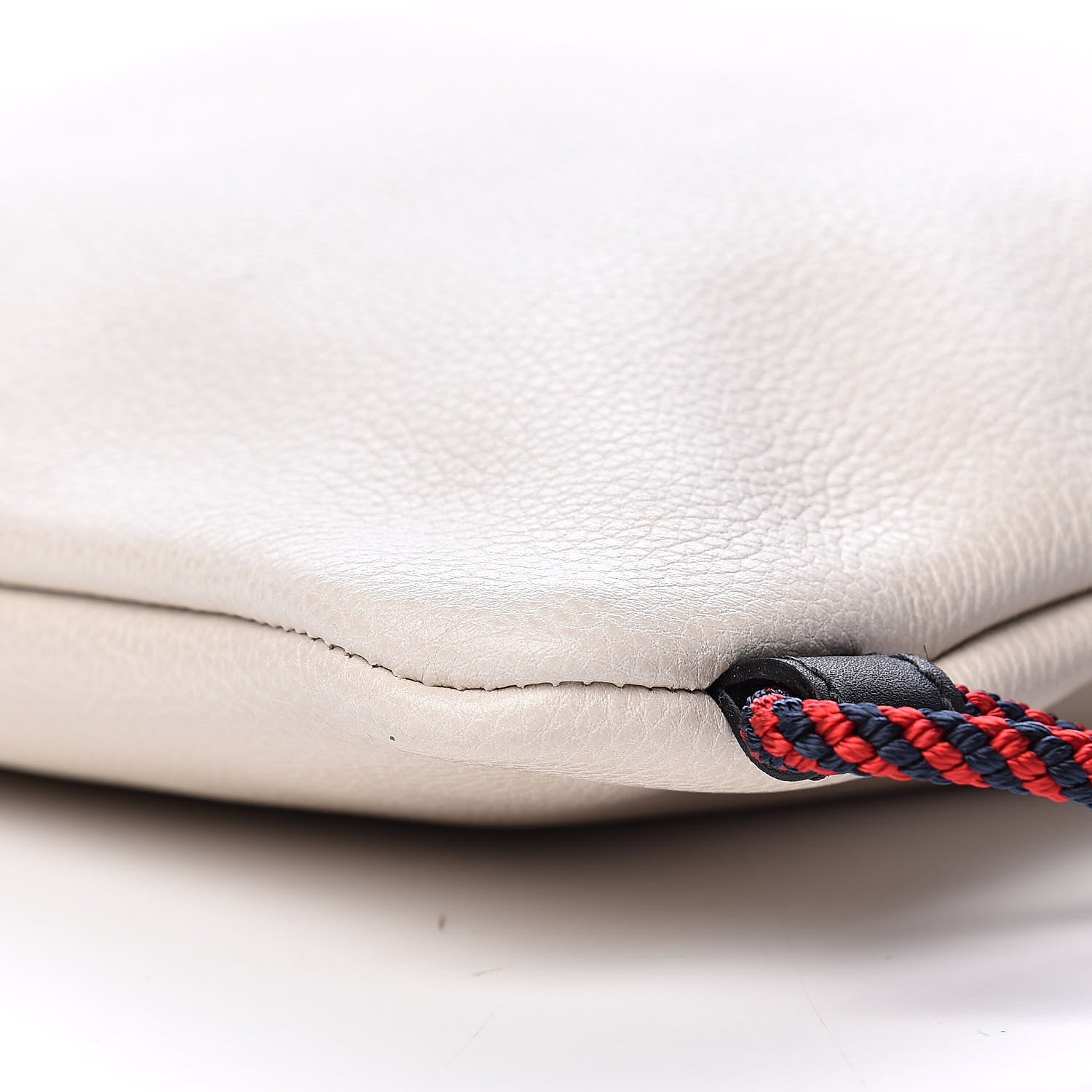 Gucci Calfskin Logo Drawstring Backpack Mystic White 10 of 11