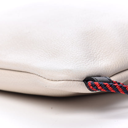 Gucci Calfskin Logo Drawstring Backpack Mystic White 10 of 11