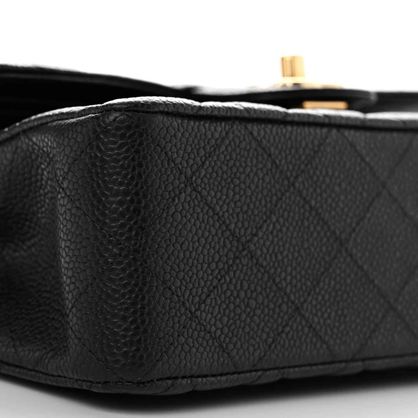 Caviar Quilted Small Double Flap Black