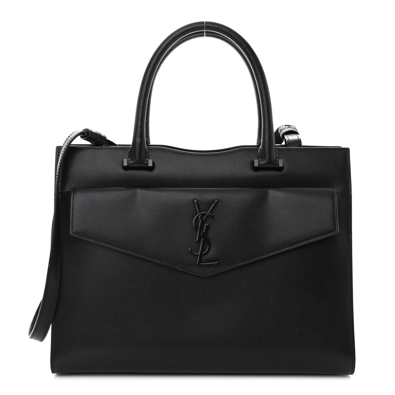 Saint Laurent Grain De Poudre Medium Uptown Tote Black 1 of 10
