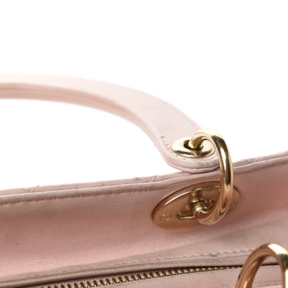 Christian Dior Lambskin Cannage Medium Lady Dior Light Pink 10 of 13