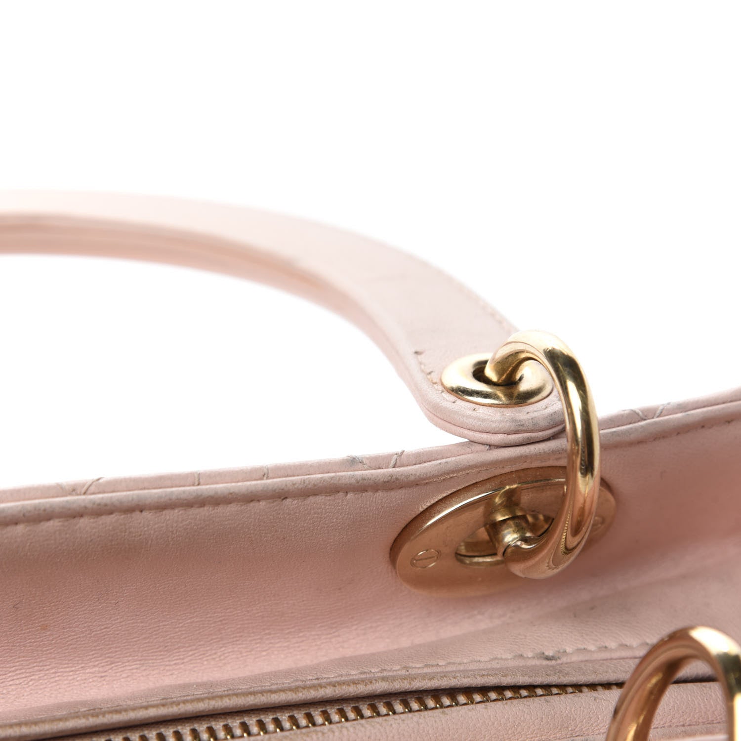 Christian Dior Lambskin Cannage Medium Lady Dior Light Pink 10 of 13