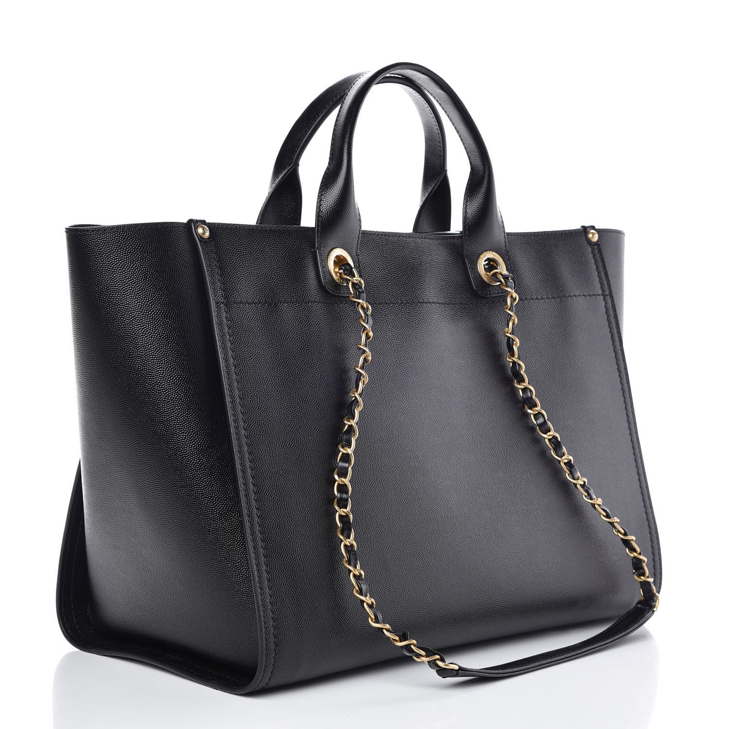 Chanel Caviar Medium Studded Deauville Tote Black 3 of 7