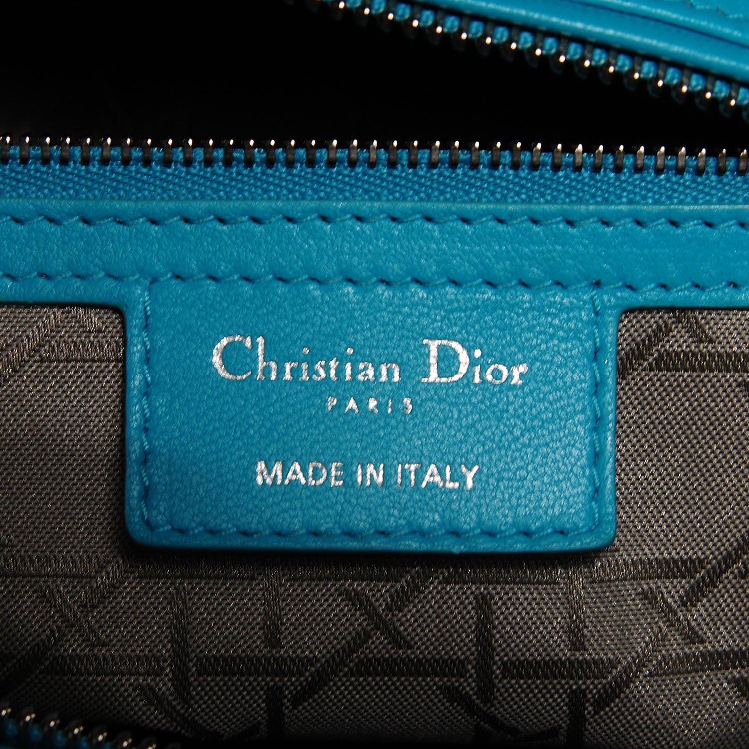 Christian Dior Lambskin Cannage Large Lady Dior Turquoise 6 of 8