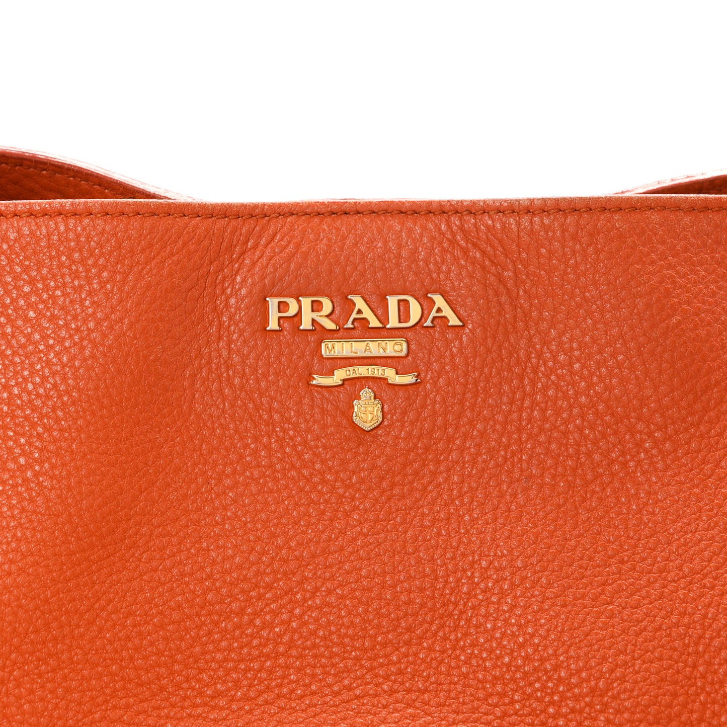 Vitello Daino Side Pocket Tote Papaya