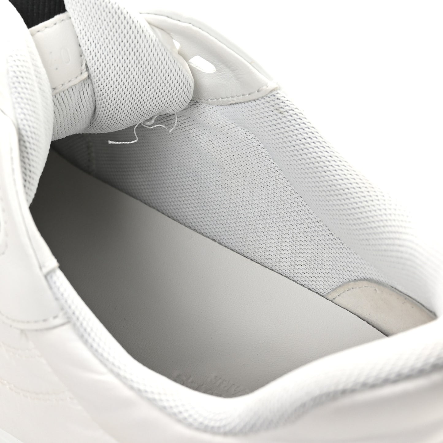 Parachute Fabric Calfskin Impulse Sneakers 40 White