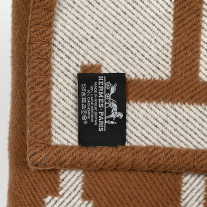 Hermes Wool Cashmere Avalon Blanket Ecru Camel 3 of 3