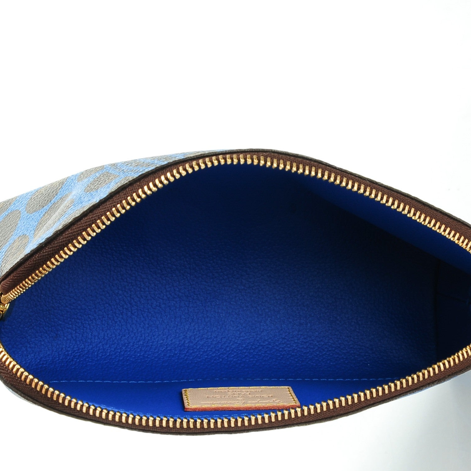 Louis Vuitton Monogram Kusama Pumpkin Dots Cosmetic Pouch Blue 5 of 7