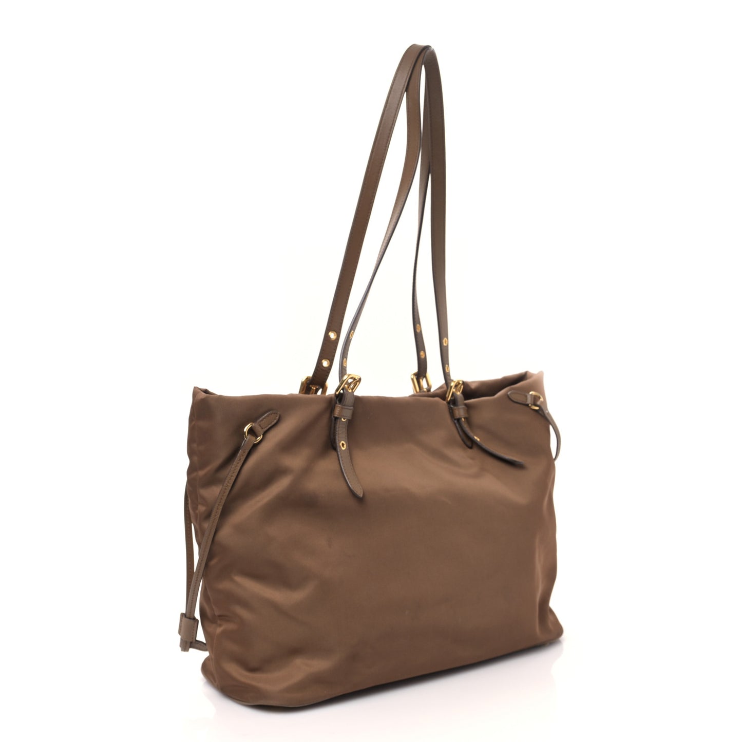 Tessuto Nylon Saffiano Shopping Tote Corinto