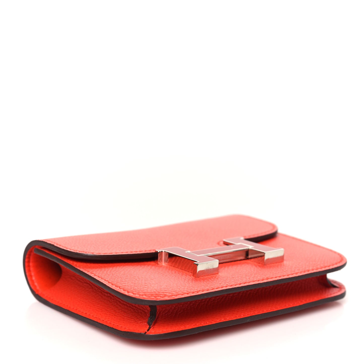 Epsom Enamel Constance Slim Wallet Capucine Sanguine
