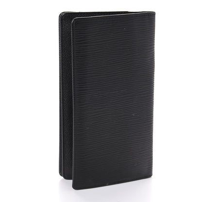 Louis Vuitton Epi Checkbook Organizer Wallet Black 3 of 8