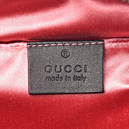 Gucci Velvet Matelasse Small GG Marmont Chain Shoulder Bag Black 6 of 10