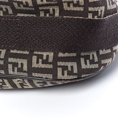 Fendi Zucchino Vitello Flap Messenger Satchel Testa di Moro Beige 13 of 14