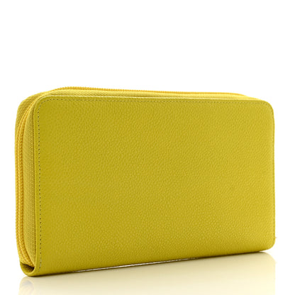 Chanel Caviar Large Timeless CC Zip Around Wallet Yellow 4 of 9