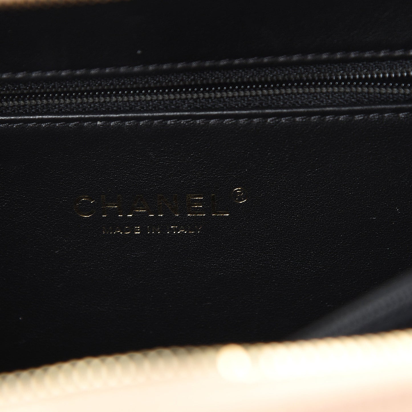 Caviar Quilted Medium CC Filigree Vanity Case Beige Black