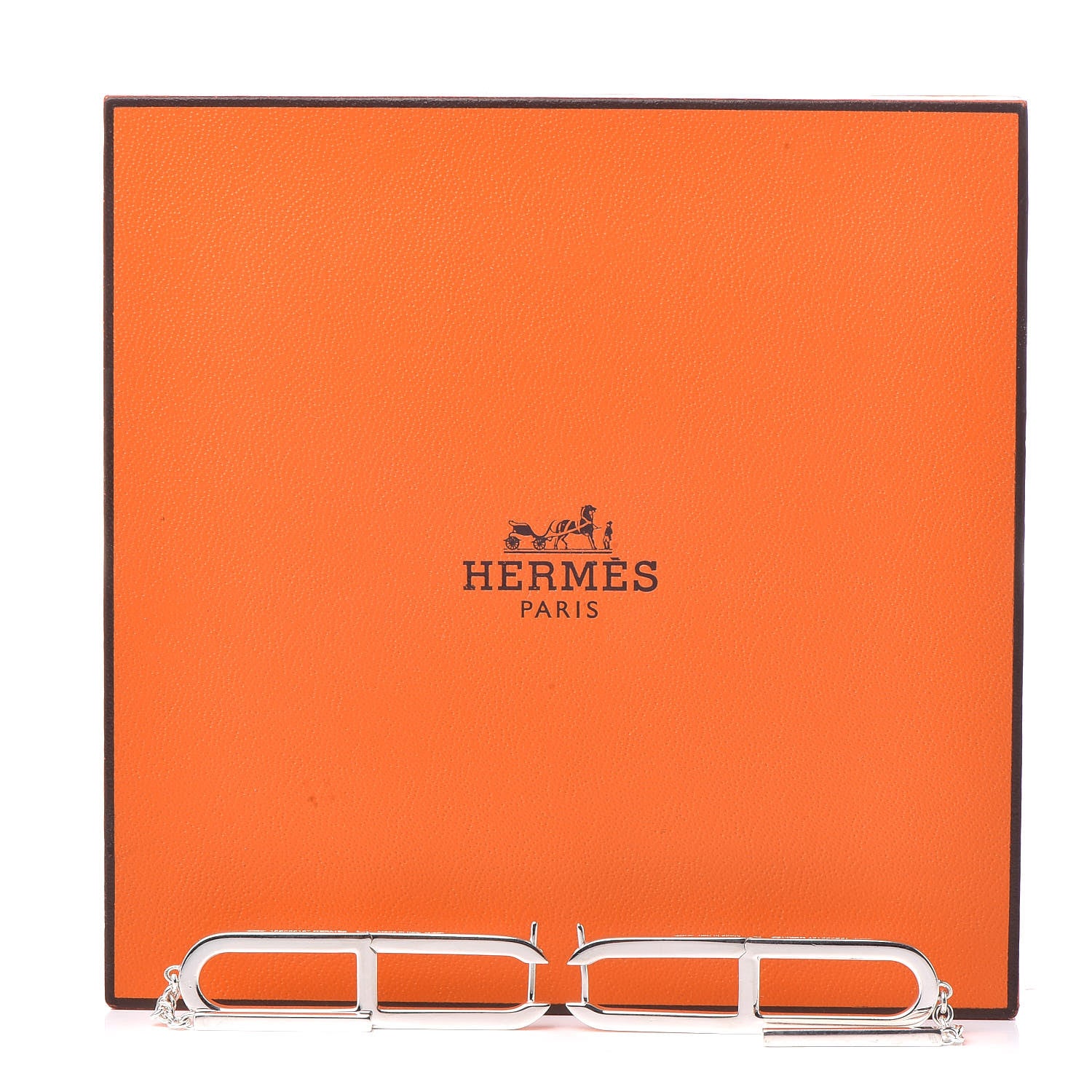 Hermes Sterling Silver Ever Chaine D'Ancre Earrings 6 of 6