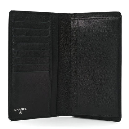 Chanel Caviar Sevruga Yen Wallet Black 4 of 13