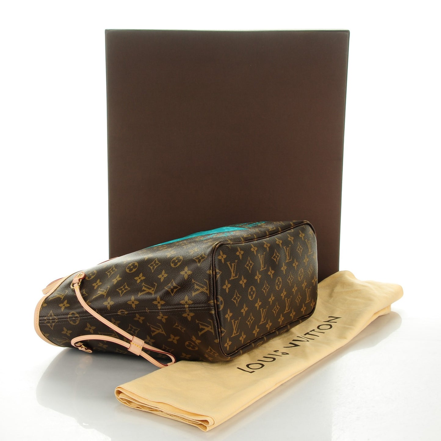 Monogram V Neverfull MM Turquoise