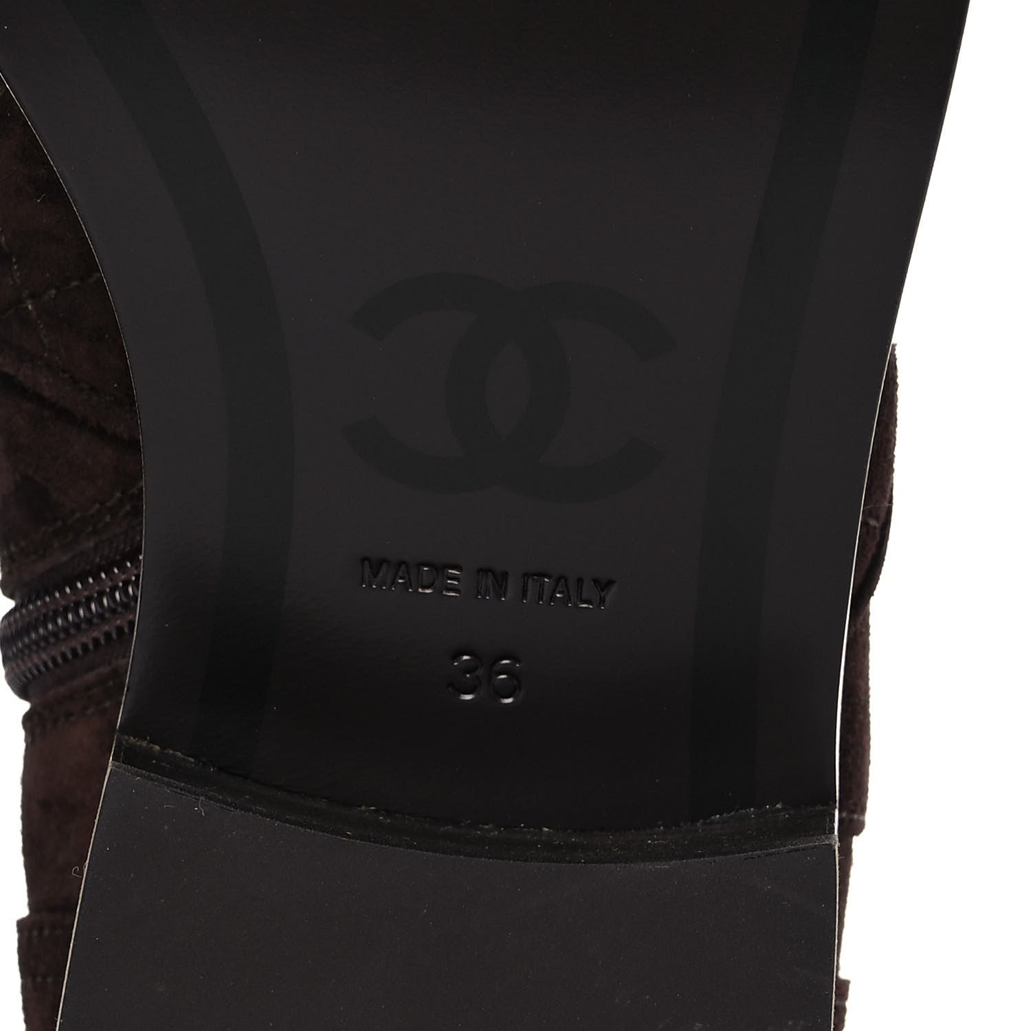 Chanel Suede Patent Calfskin Quilted Cap Toe Short Boots 36 Brown Black 6 of 9