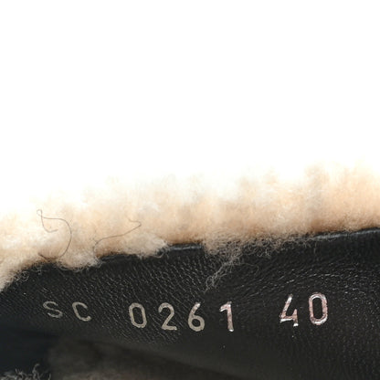 Louis Vuitton Shearling Paseo Sandals 40 Black 7 of 8