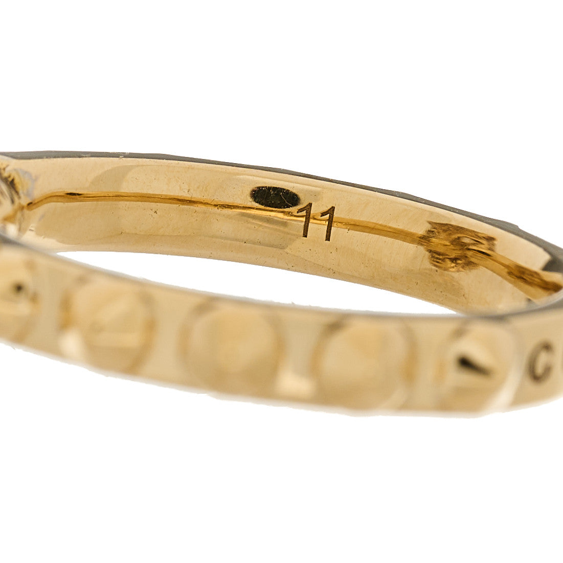 Gucci 18K Yellow Gold Onyx Diamond Le Marche Des Merveilles Feline Ring 49 4.75 5 of 7