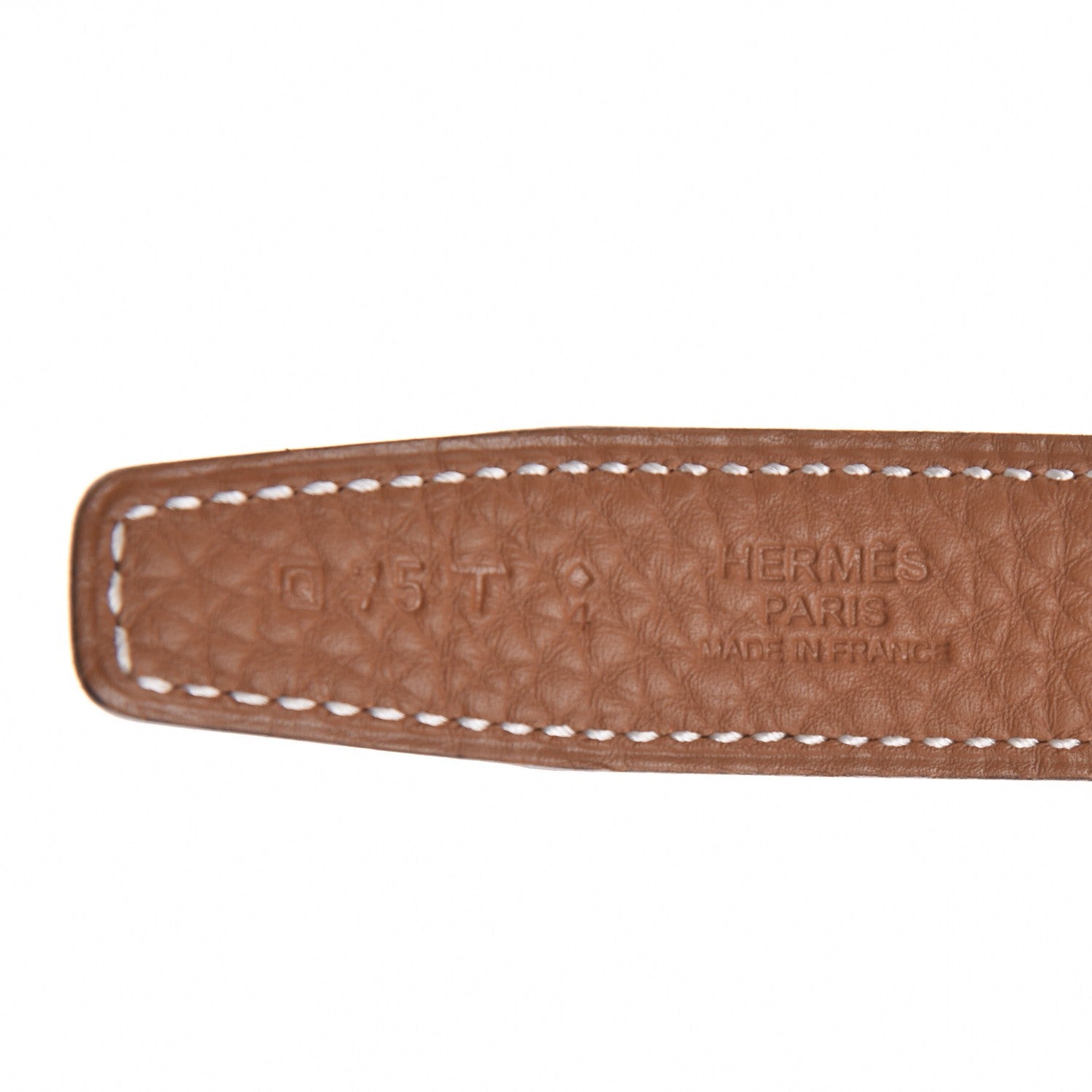 Hermes Box Togo 24mm Belt Strap 75 Black Gold 5 of 6