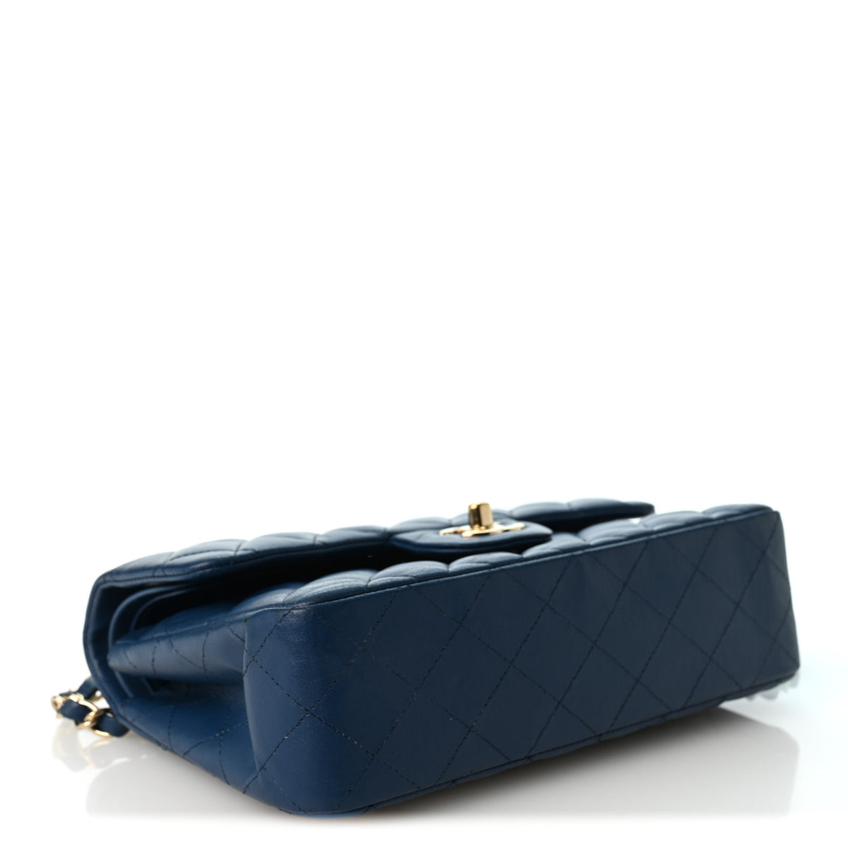 Chanel Lambskin Quilted Small Double Flap Blue 4 of 10