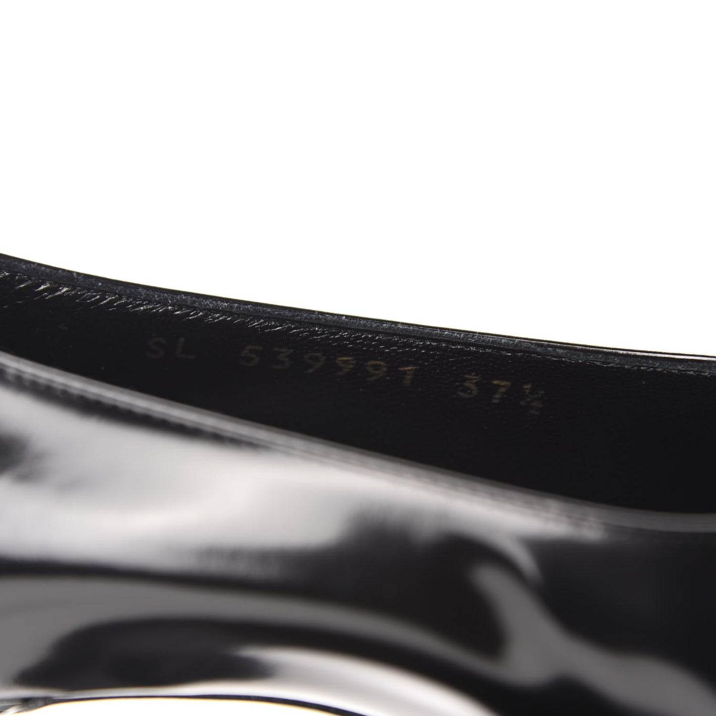 Patent Calfskin Teddy High Vamp 105 Pumps 37.5 Black