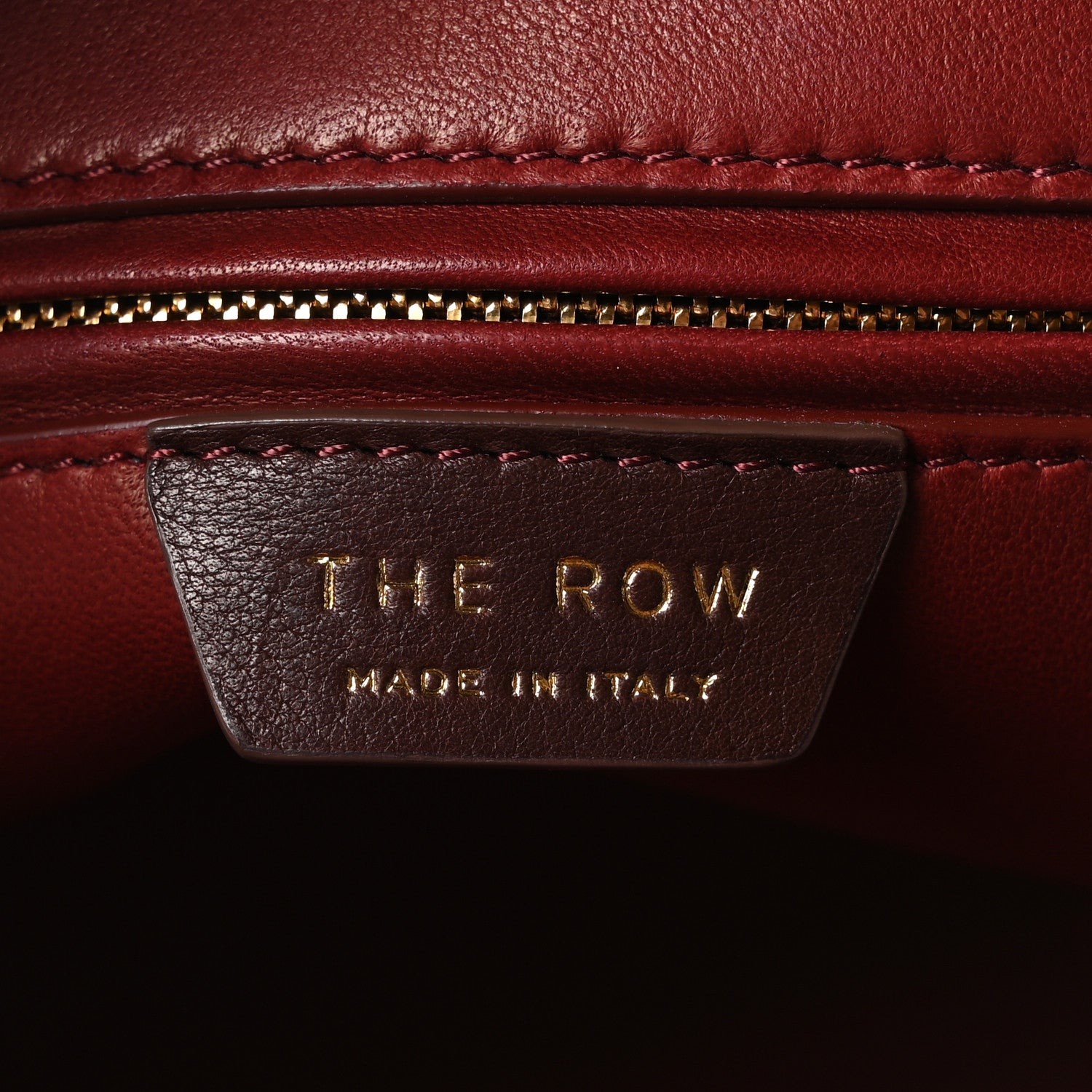 The Row Polished Saddle Calfskin Large Devon Bag Burgundy 6 of 9