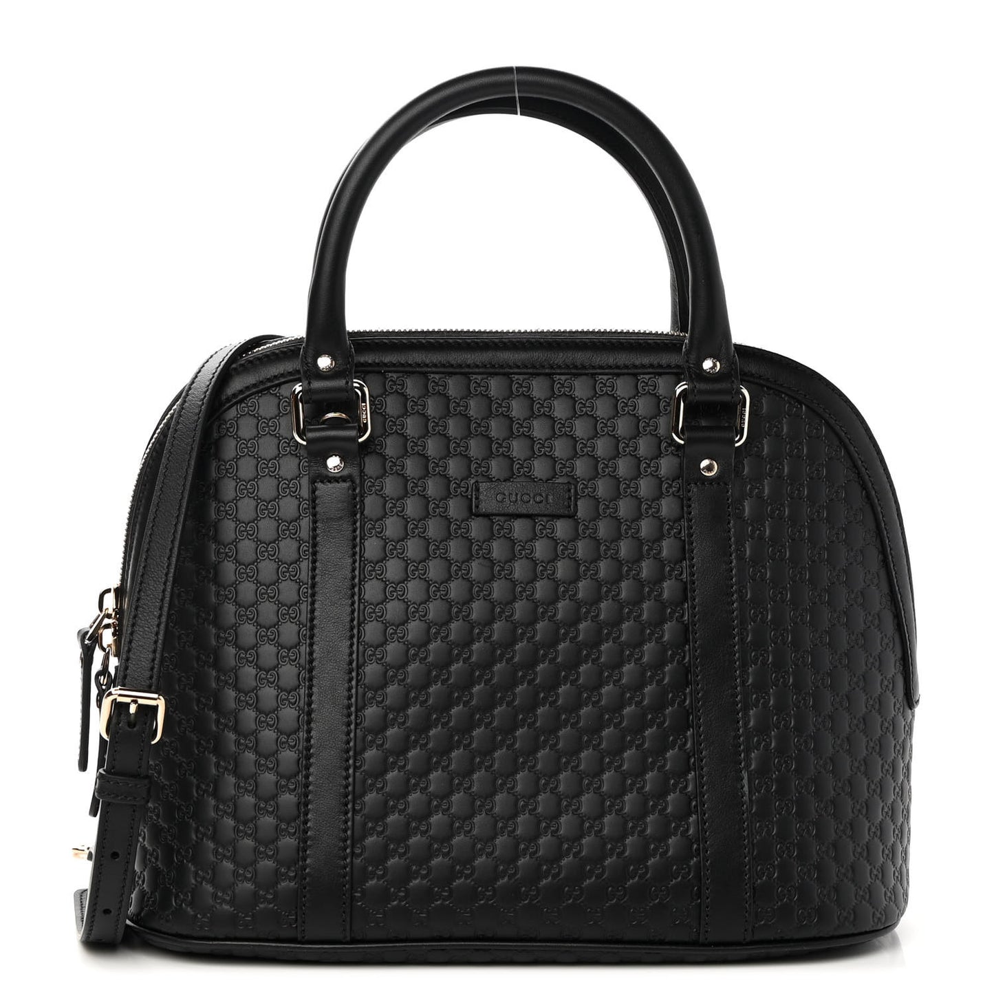 Microguccissima Medium Dome Bag Black