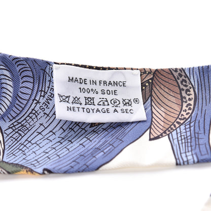 Hermes Silk Tree Of Song Twilly Creme Mauve Ocre 3 of 5