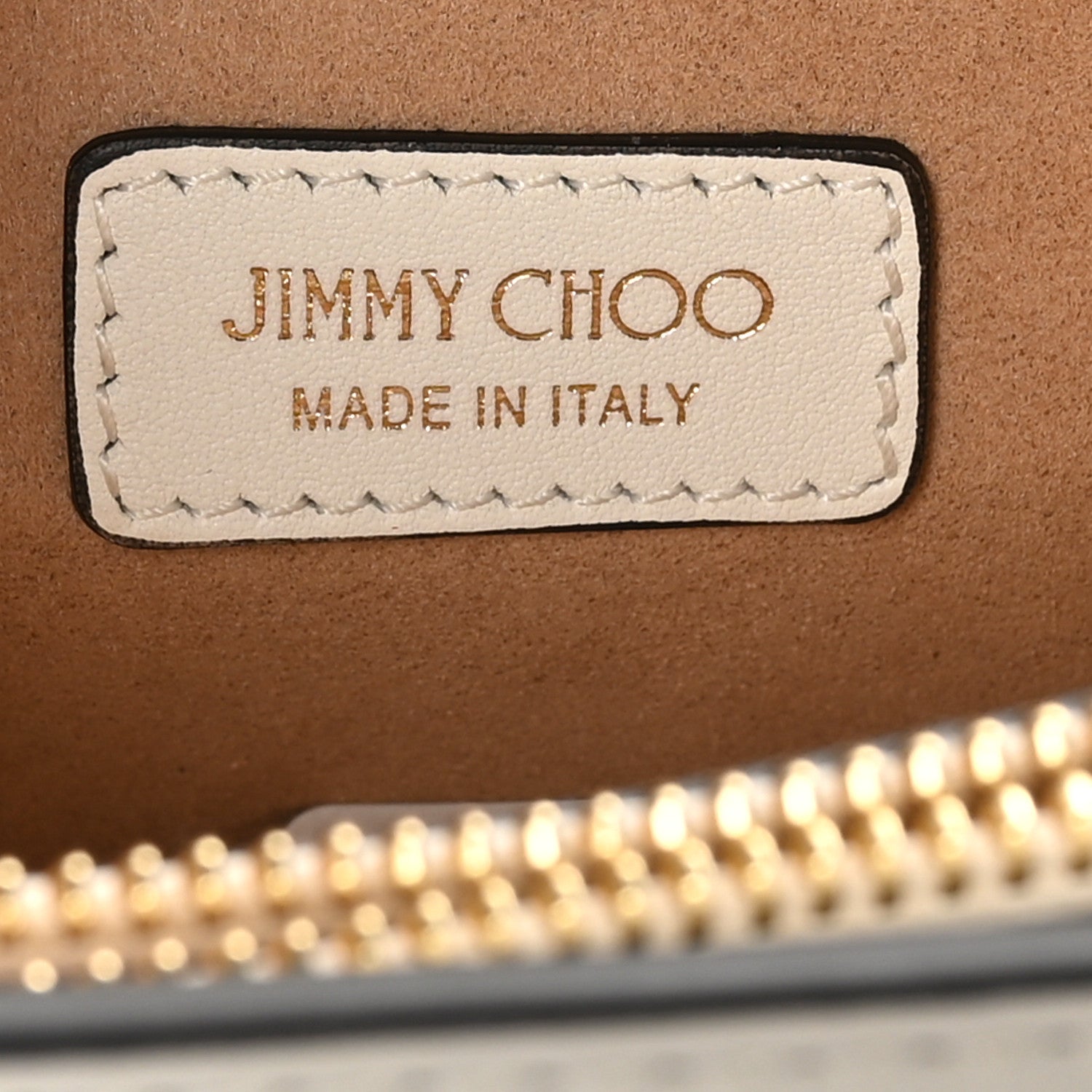Jimmy Choo Shiny Calfskin Medium Varenne Shoulder Bag Latte 6 of 9