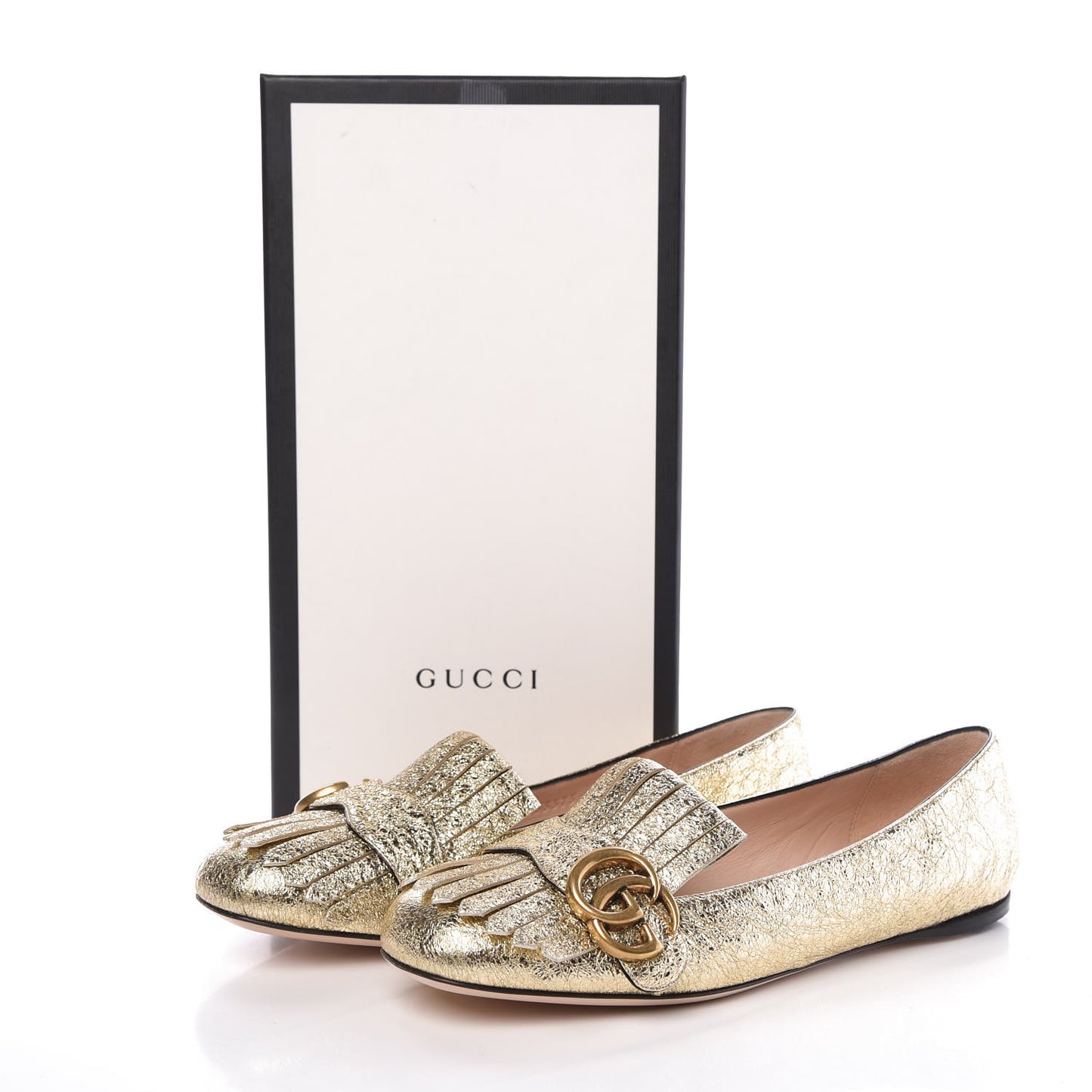 Galassia GG Marmont Fringe Flats 38 Platino