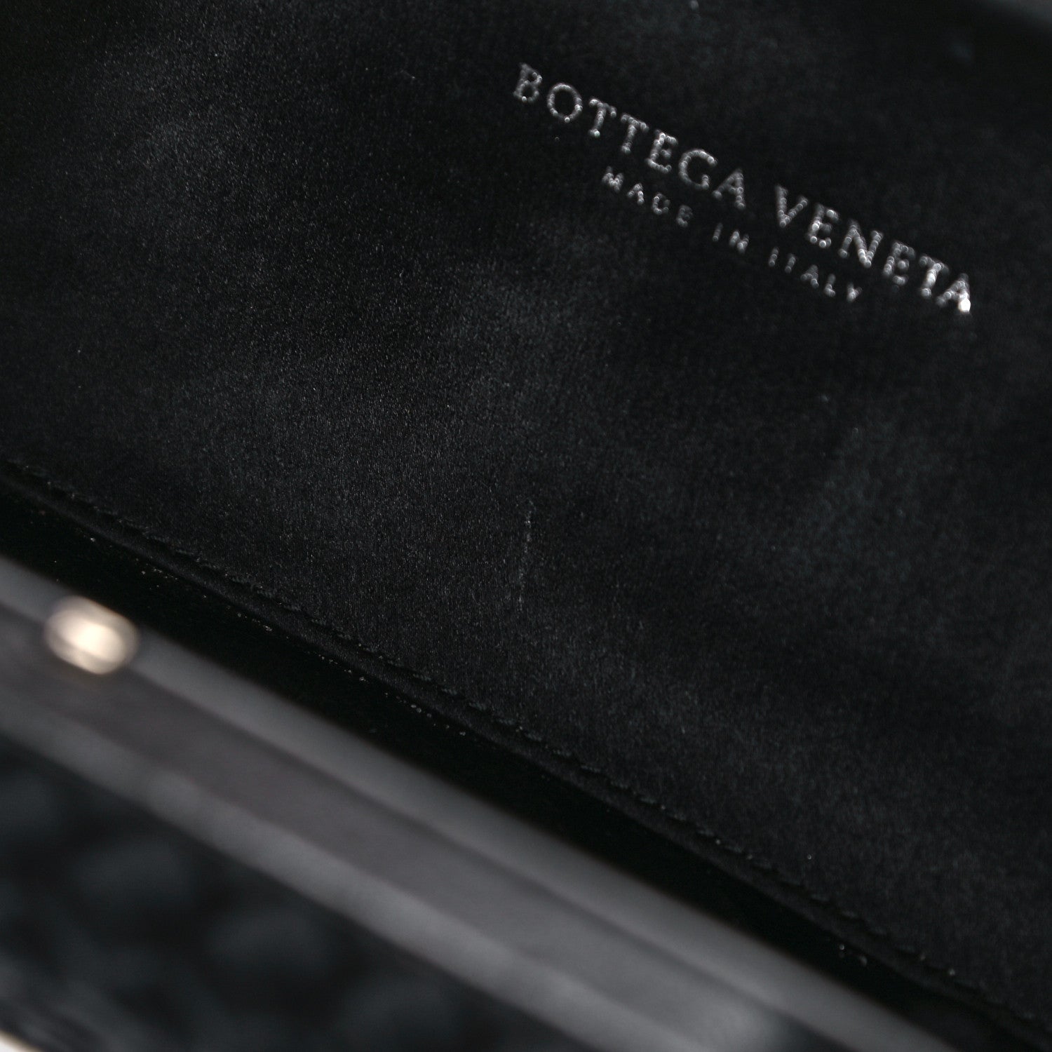 Bottega Veneta Satin Intreccio Impero Knot Clutch Black 7 of 18